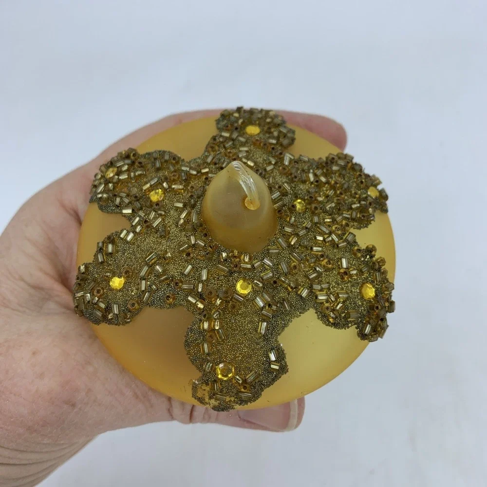 Vtg Amber Finial Ornament 8
